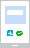 Merchant chooses Alipay or WeChat Pay on the POS terminal